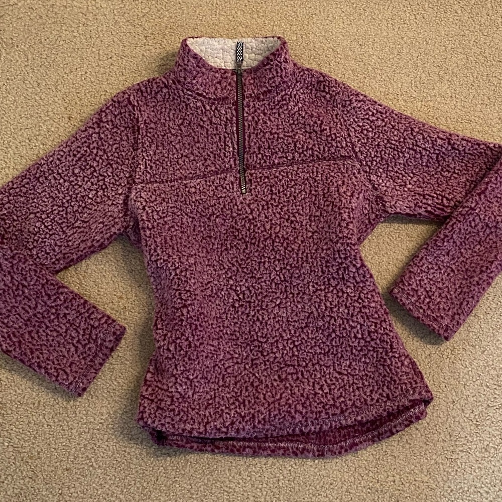 Fur quarter zip sweater